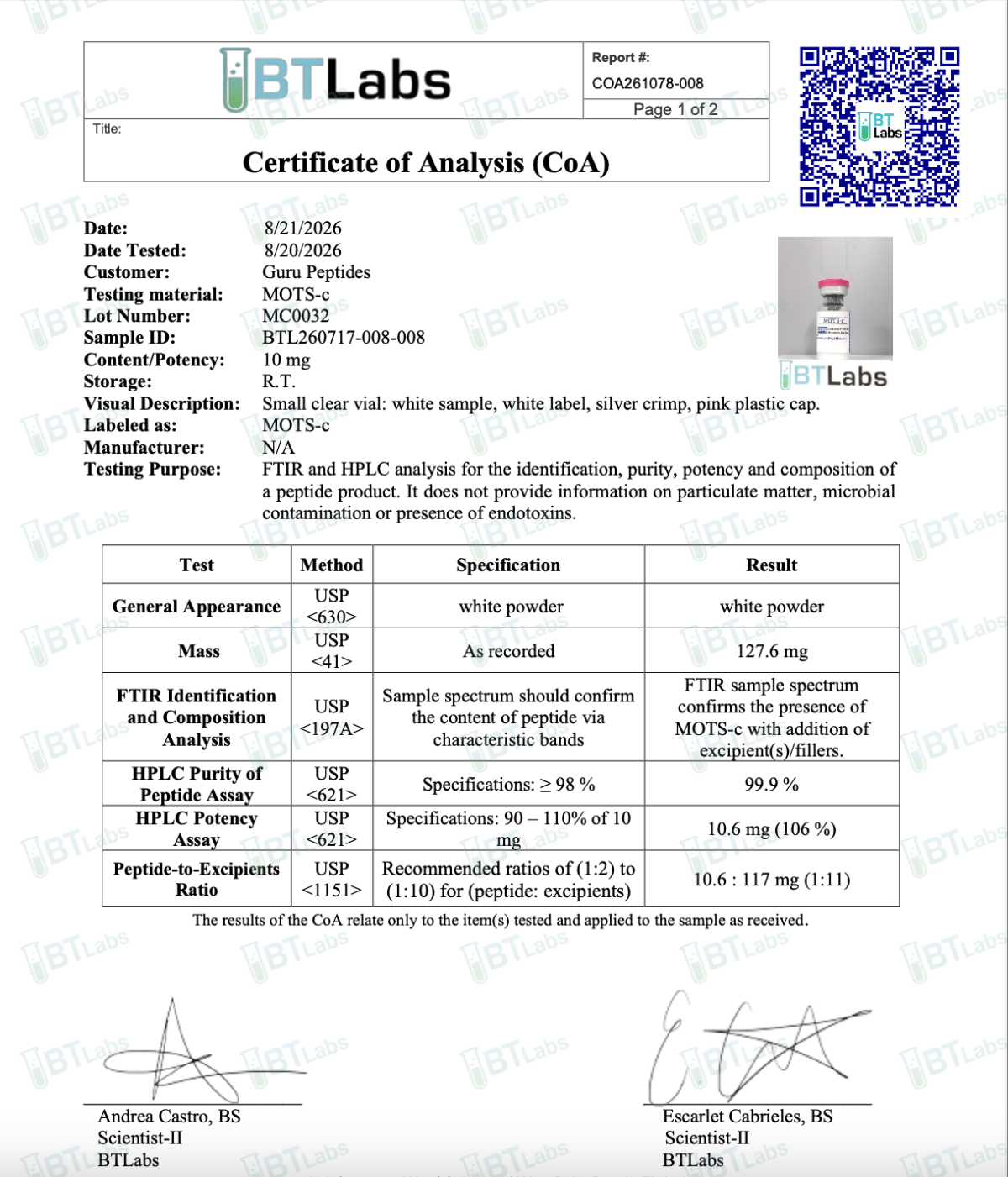 MOTS-C 10mg - Image 2
